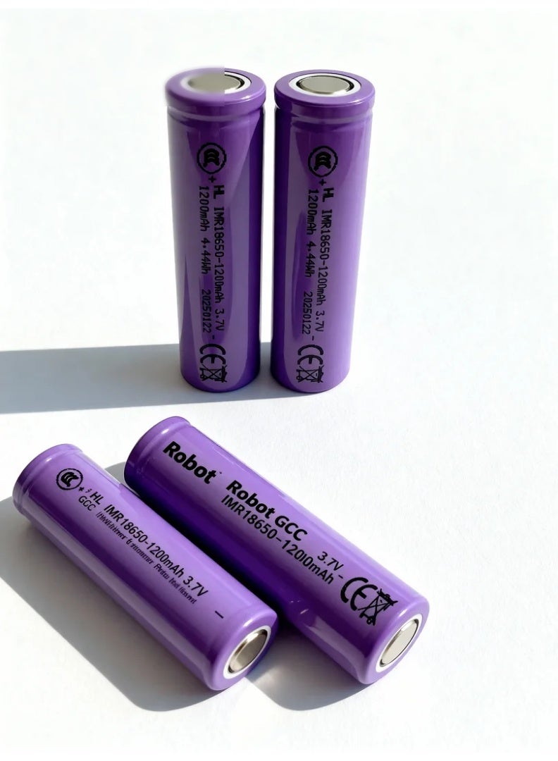 robotgcc 18650 Rechargeable Li-ion Battery Pack 3.7V True 4800mAh Cells | Flat-Top High Drain Lithium Battery for Arduino Robots, IoT Devices, LED Lighting & STEM Labs | Safe Power for Smart Car Kits, Sensors & Microcontrollers | UN38.3 IEC62133 CE Certified Durable Eco-Friendly Pack Bundle - Image 2